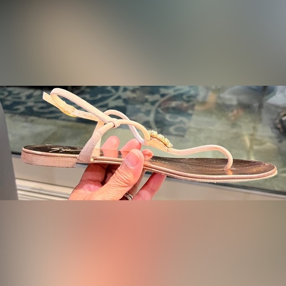 Giuseppe Zanotti jeweled thong sandals, rose gold color size 37 or size 6 - Picture 8 of 12
